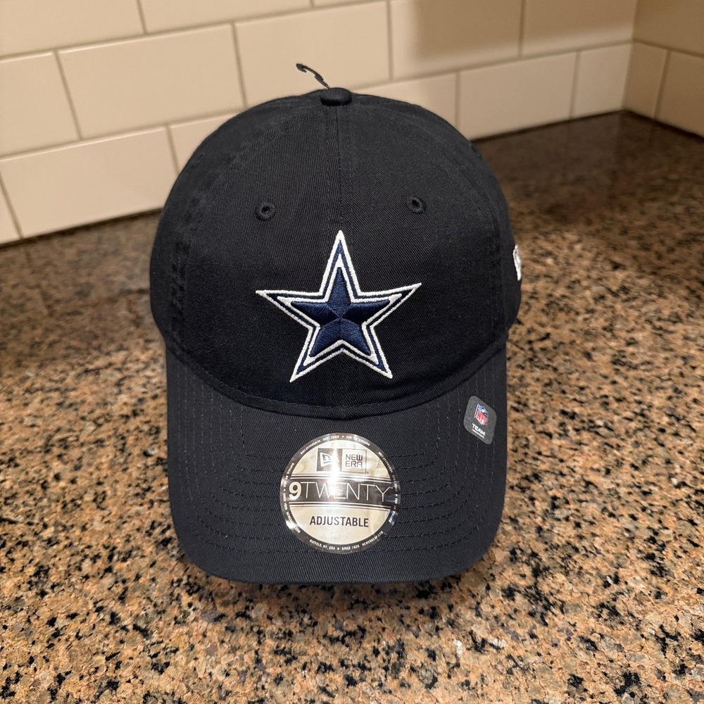 Dallas Cowboys Hat New Era 9TWENTY Adjustable Black NFL Baseball Cap New